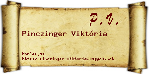 Pinczinger Viktória névjegykártya